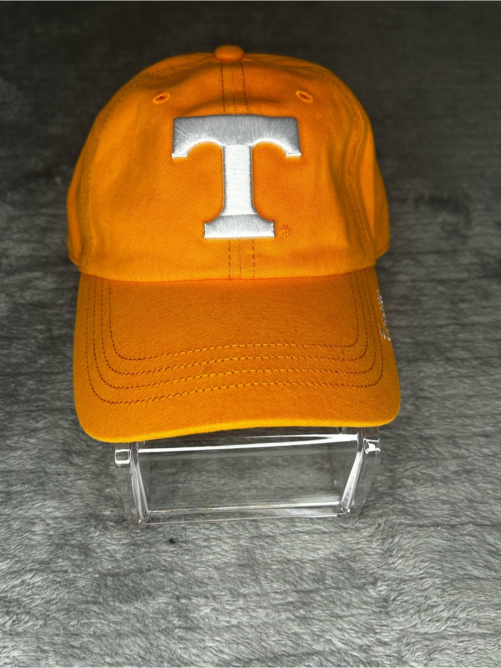 Embroidered 'T' Orange Baseball Cap - Women